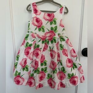 JANIE AND JACK Floral Pink and Green Toddler Girl’s Dress